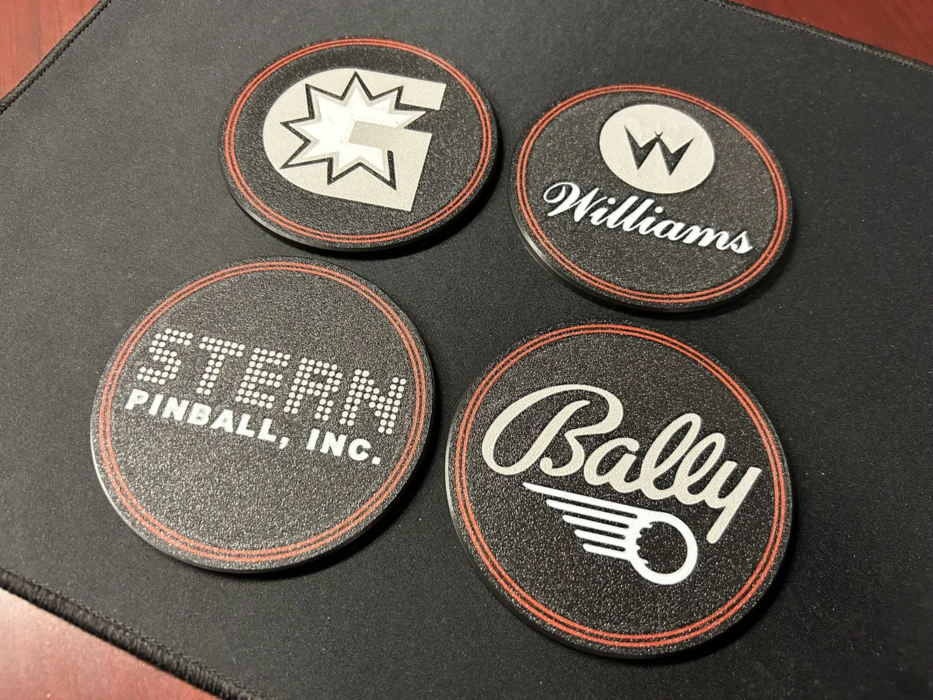 Vintage Pinball Logo Coasters - Free 3D Print Model - MakerWorld