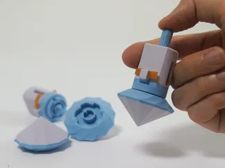 Rubber-Powered Spinning Top