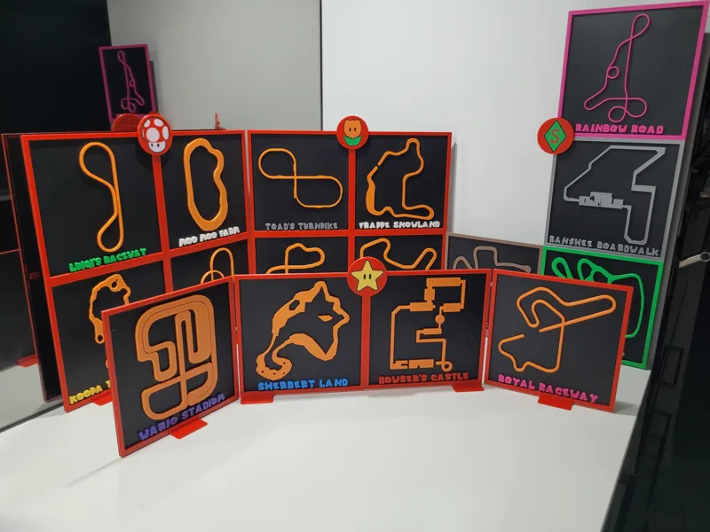 Mario Kart Tracks Display - N64 Maps