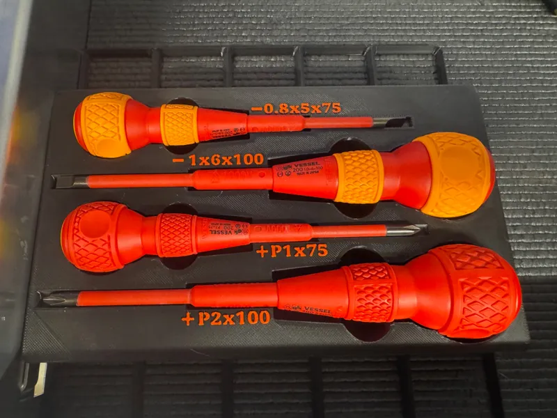 Vessel Ballgrip Driver set - Gridfinity