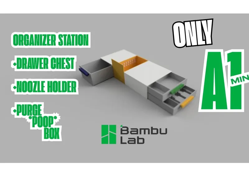❱ ORGANIZER w/DRAWER + PURGE POOP ❰ 🡂A1 MINI🡀