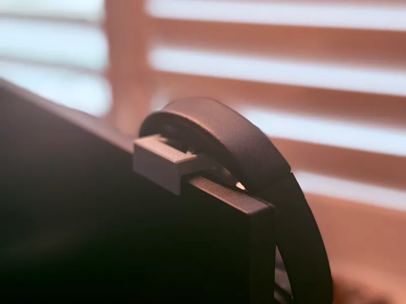 Monitor Mounted Headphone Stand
