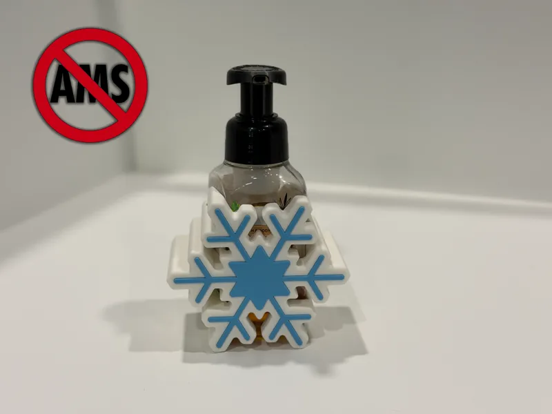 Snowflake Soap Holder (B&BW) - No AMS