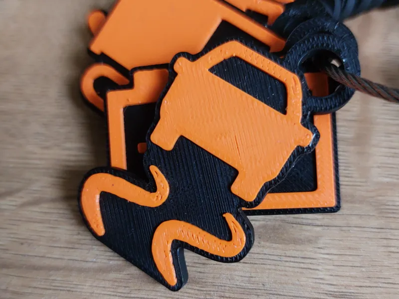 Car warning light keychain