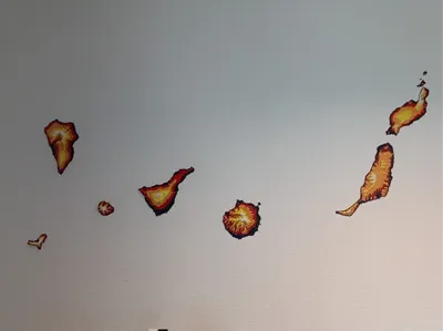 Canarian islands wall decoration