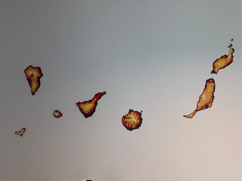Canarian islands wall decoration