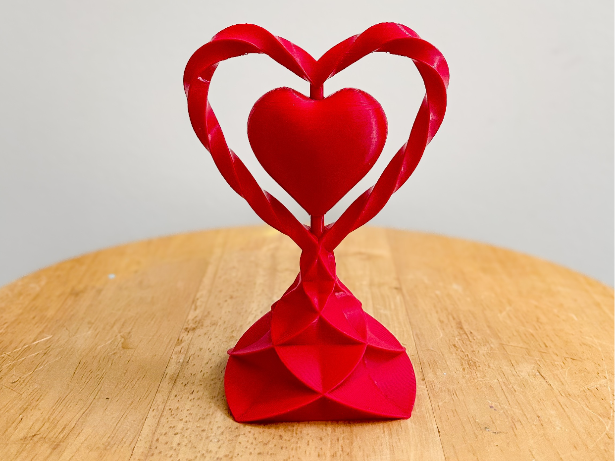 Valentines Spinning Heart (Print in Place)
