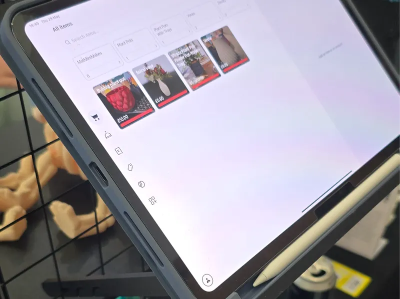Market Tablet Stand For Box Storage