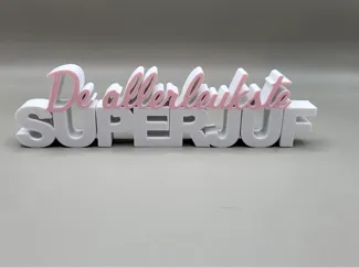 De allerleukste superjuf - woord deco