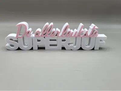 De allerleukste superjuf - woord deco