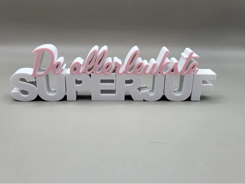 De allerleukste superjuf - woord deco