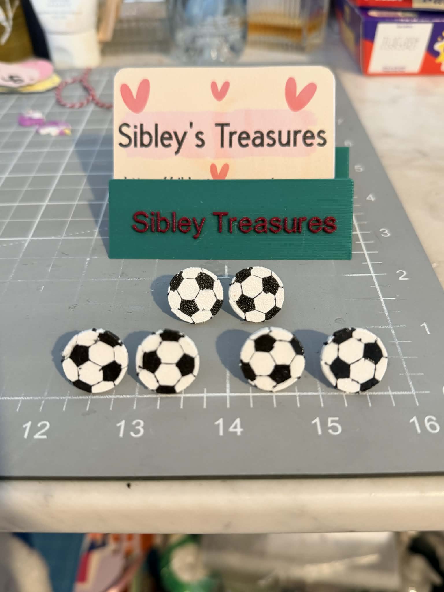 Football Stud earrings view 2