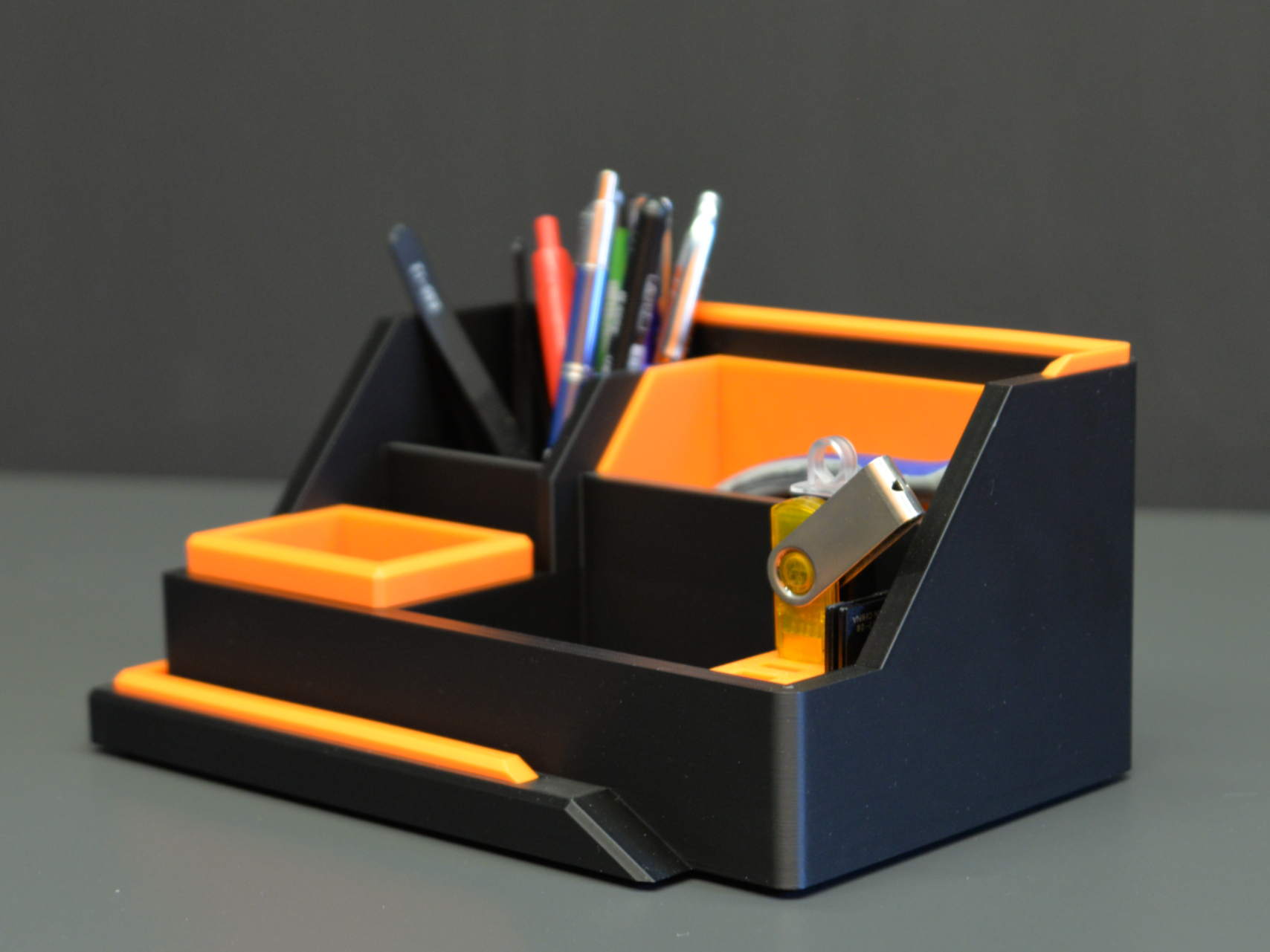 Cyberpunk Desk Organizer – Compact Version