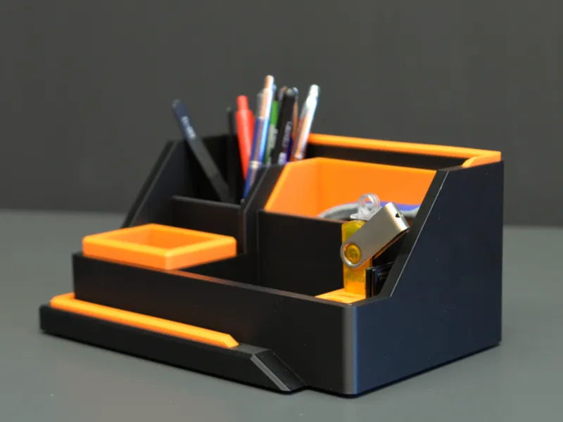 Cyberpunk Desk Organizer – Compact Version
