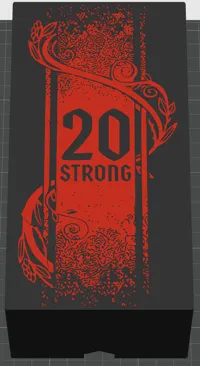 0.2mm layer, 2 walls, 15% infill - Tanglewoods Logo