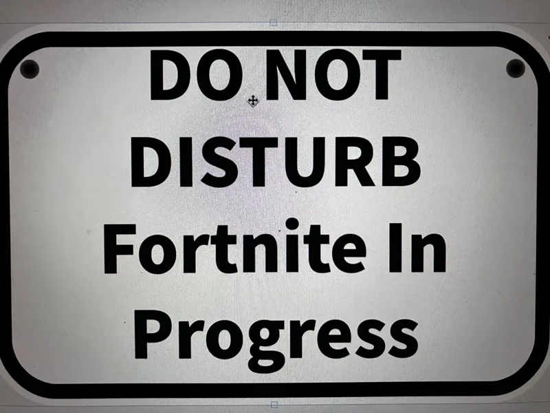 do not disturb fortnite in progress sign