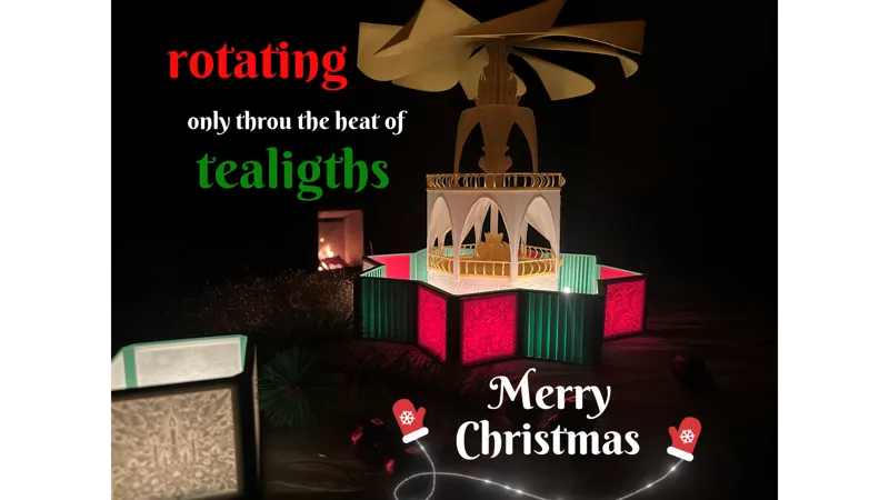 Christmas Pyramid | choose your design | Lithophane Pictures of your choice | Only 3D Print!