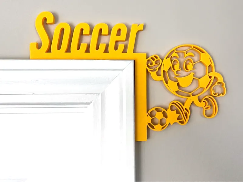 Soccer Mascot Door Corner Decor - single color