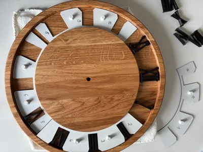 Digit mounting template for wall clocks