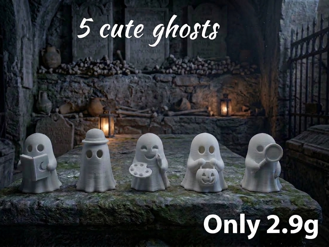 Mini Ghosts – 5 Ghosts Halloween Collection - 1