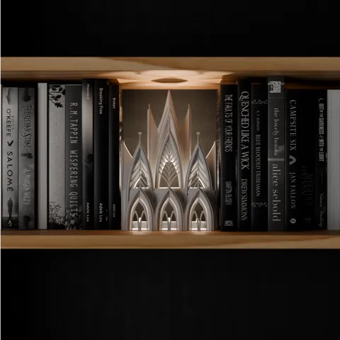 Gothic Cathedral Book Nook Lamp view 3