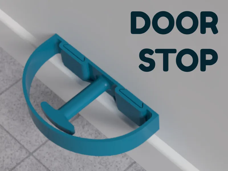 Door stop (wall mounted, removable)