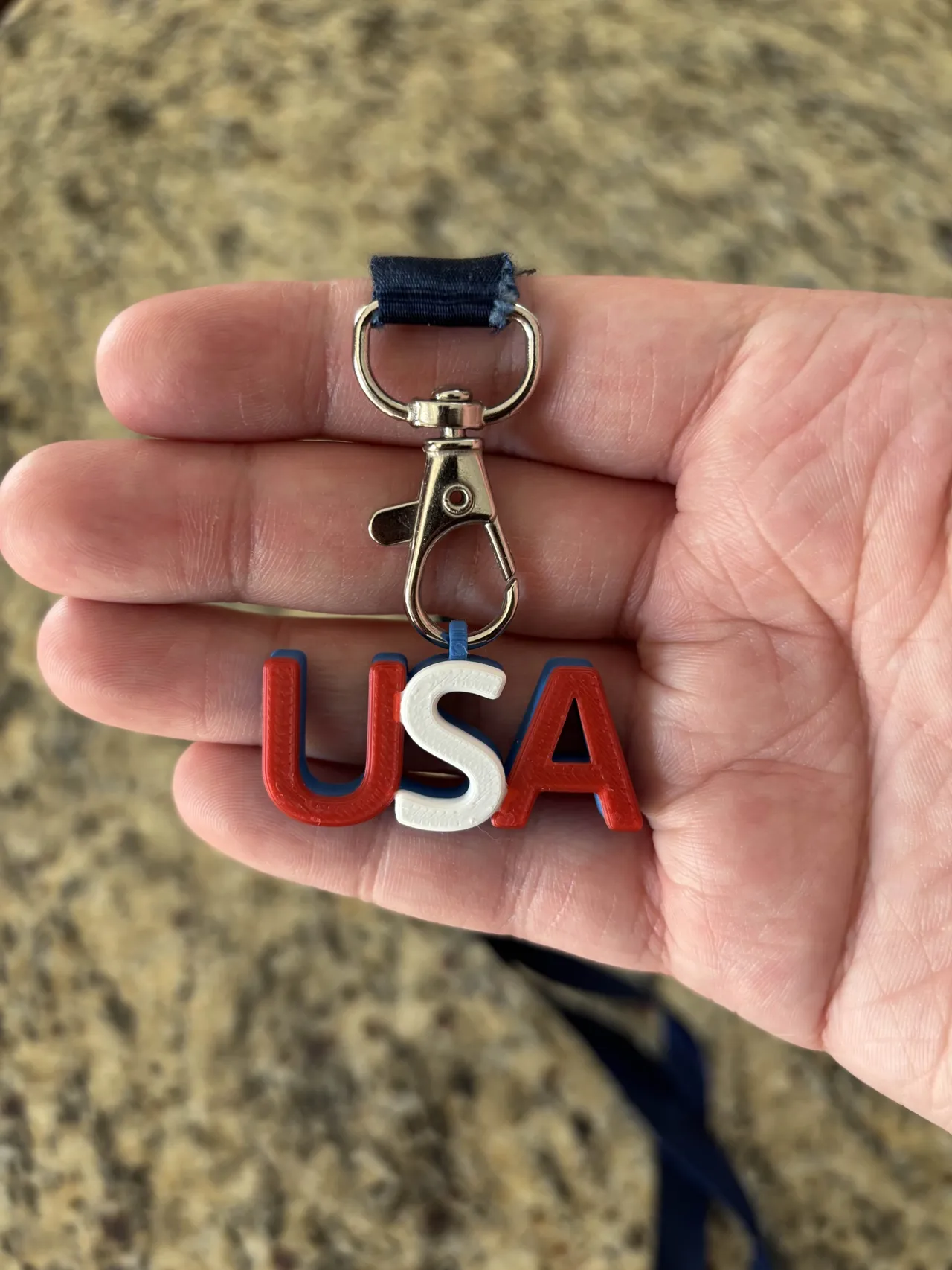 4th of July USA Keychain / Earrings view 3