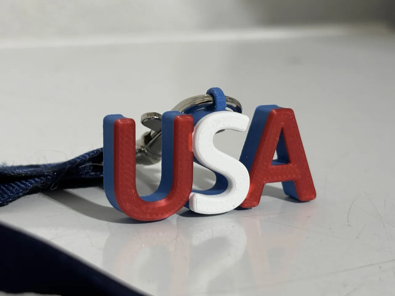 4th of July USA Keychain / Earrings view 4