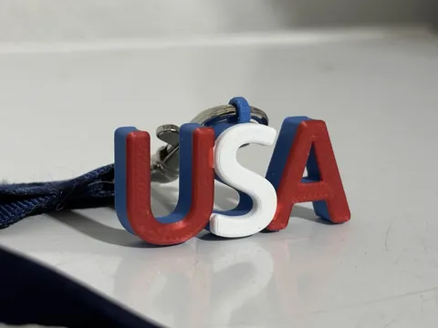 4th of July USA Keychain / Earrings view 4