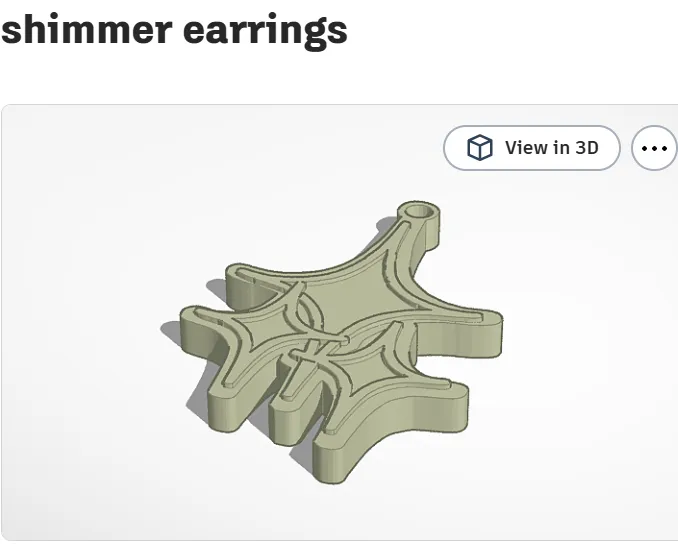 Shimmer/Star Earrings (AMS & No AMS versions) view 2