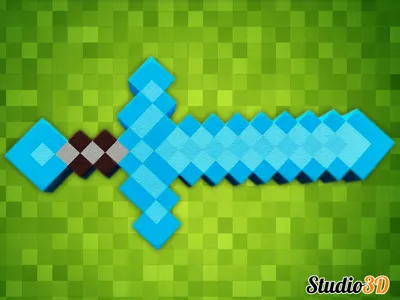 Minecraft Diamond Sword (5 colors for 4 color AMS)