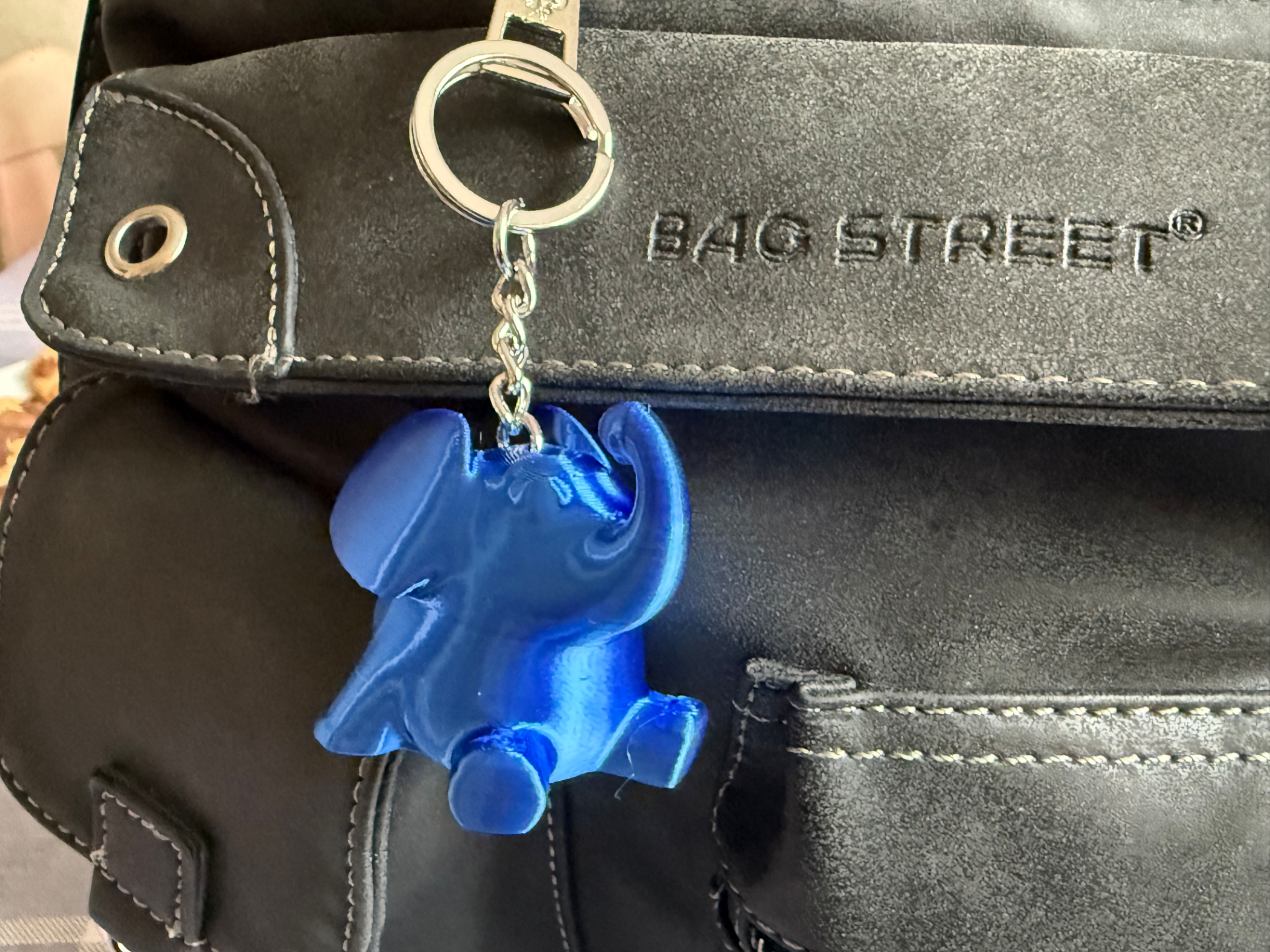 Blauer Elefant Schüsselanhänger