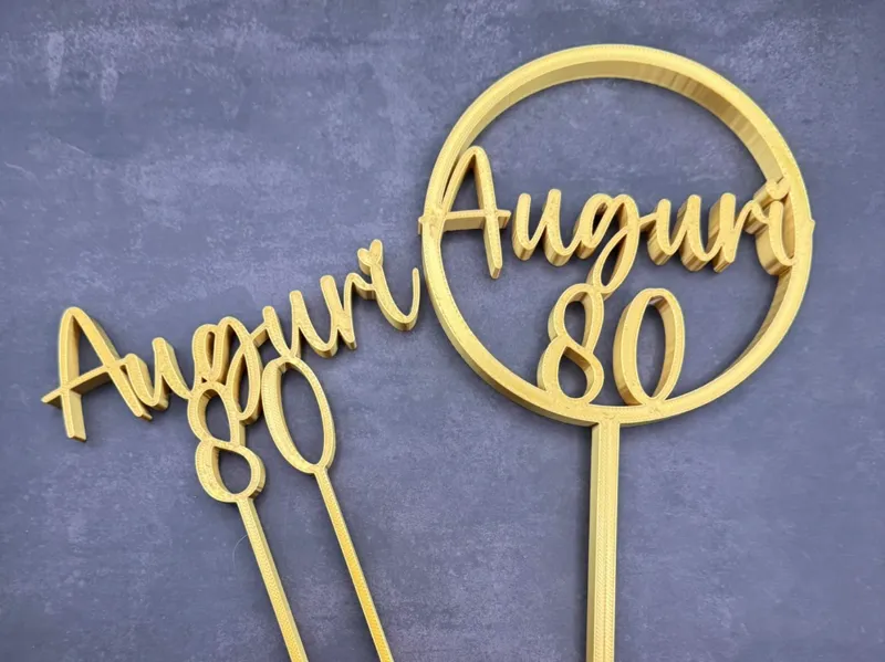 Caketopper Auguri 80