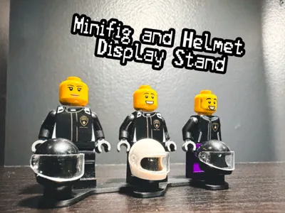 Minifig and Helmet Display Stand