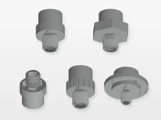 Parametric Pipe-Thread Adapter - Any Size, M/F