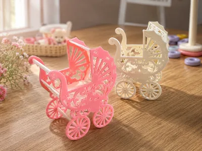 Miniature Baby Stroller – Puzzle Assembly Model