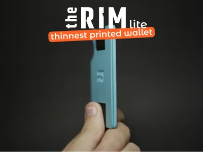 The RIM Wallet lite - Thinnest 3D Printed Wallet