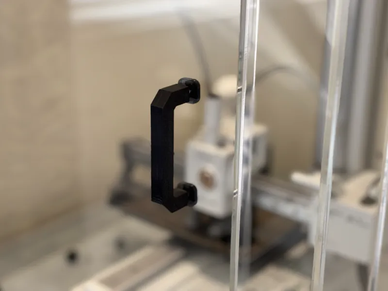 Door handle for acrylic panel