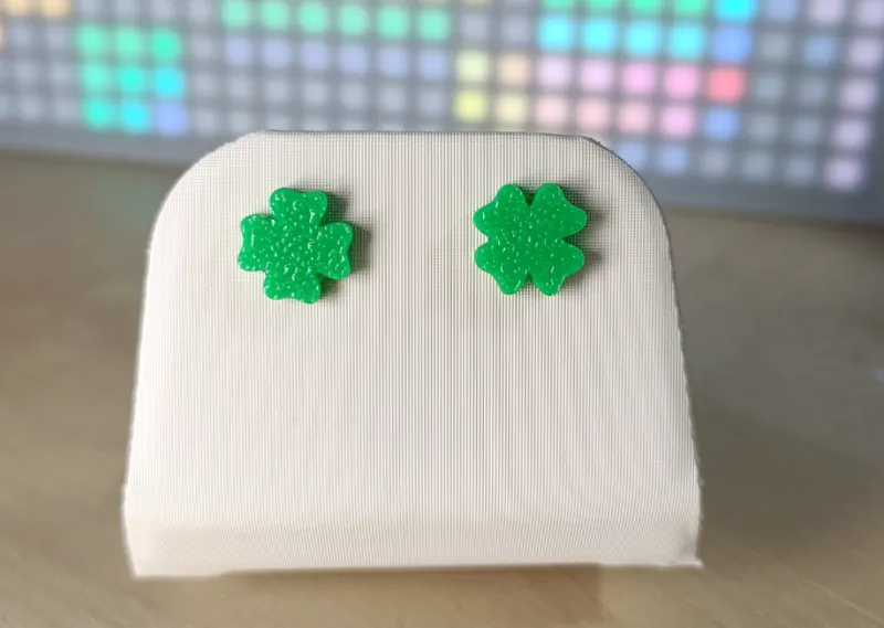 Four-leaf clover earrings