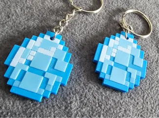 Minecraft Diamond Keychain