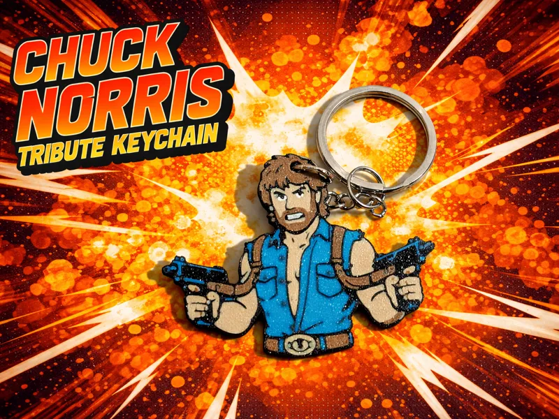 Chuck Norris Keychain Tribute