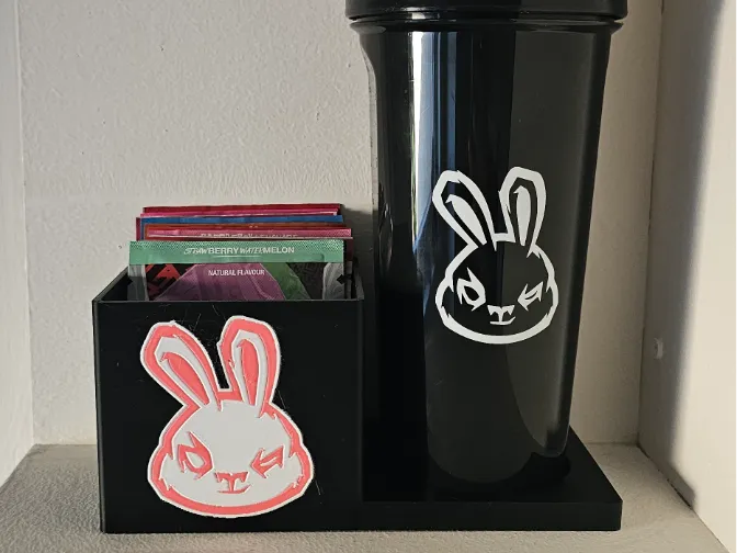 Sneak Energy Shaker & Sachet Holder – Bunny Logo