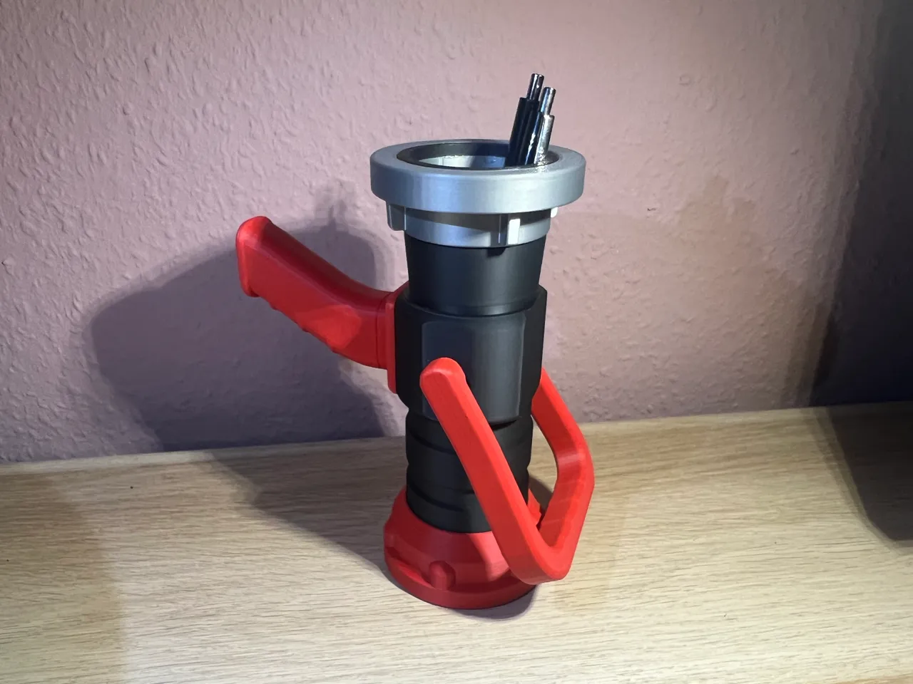 Feuerwehr Hohlstrahlrohr Stiftehalter view 2