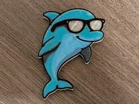 Dolphin wearing sunglasses