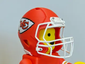 KC Chiefs Football Helmet for 500% Brick Man