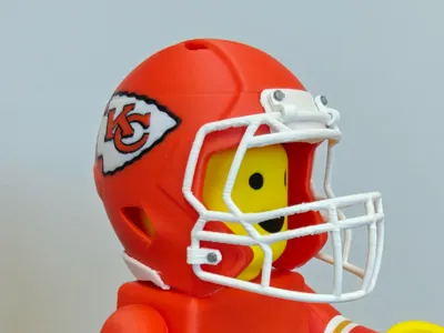 KC Chiefs Football Helmet for 500% Brick Man