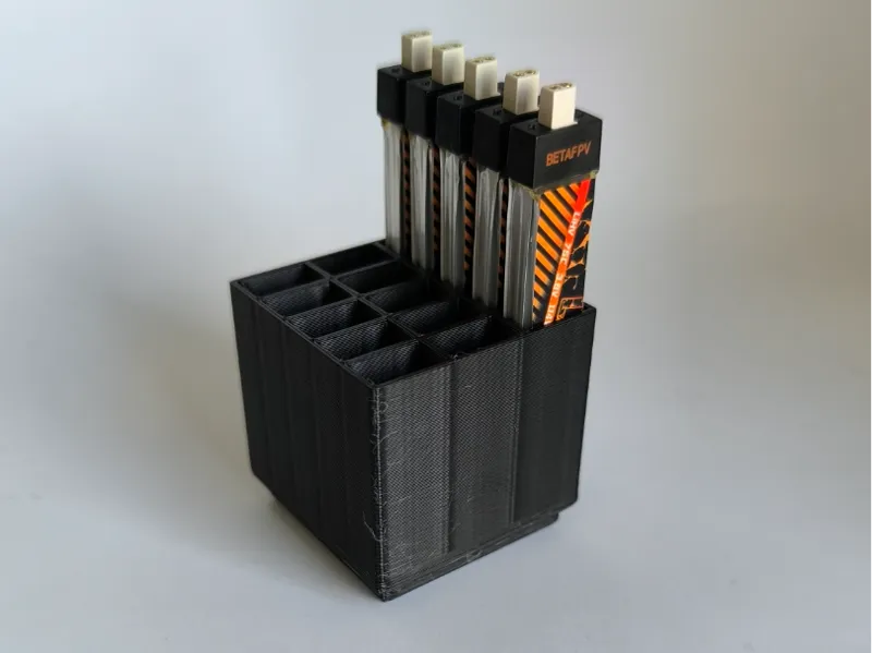 Gridfinity 1S LiPo Battery Holder for 15 Batteries