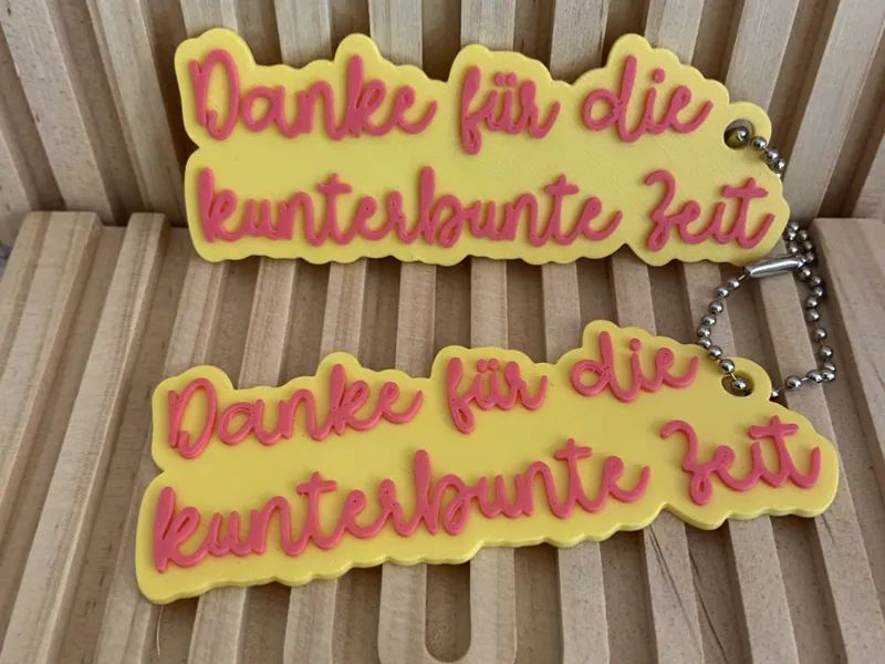 Danke für die kunterbunte Zeit Anhänger