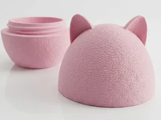 Easter box, egg with cat ears