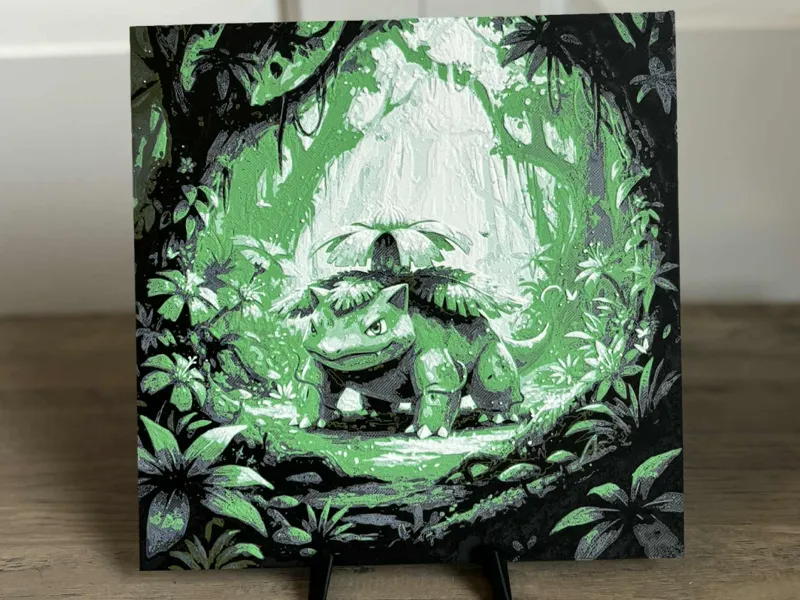 Venusaur Vines – 3D Hueforge Pokémon Art